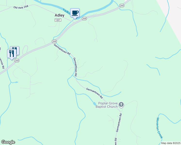 map of restaurants, bars, coffee shops, grocery stores, and more near 463 Germantown Road in Wilkesboro
