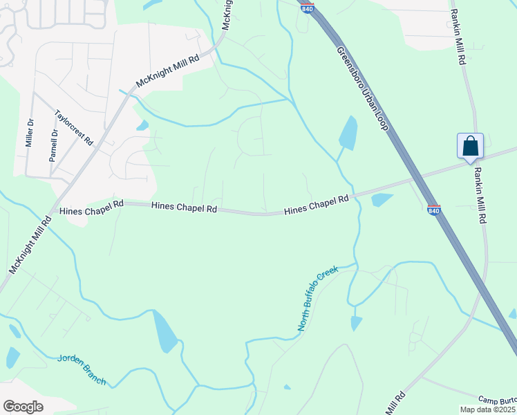 map of restaurants, bars, coffee shops, grocery stores, and more near 3215 Hines Chapel Road in Greensboro