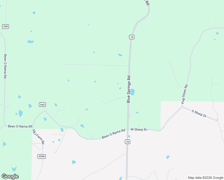 map of restaurants, bars, coffee shops, grocery stores, and more near 17985 Blue Springs Road in Fayetteville