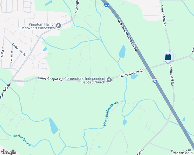map of restaurants, bars, coffee shops, grocery stores, and more near 3223 Hines Chapel Road in Greensboro