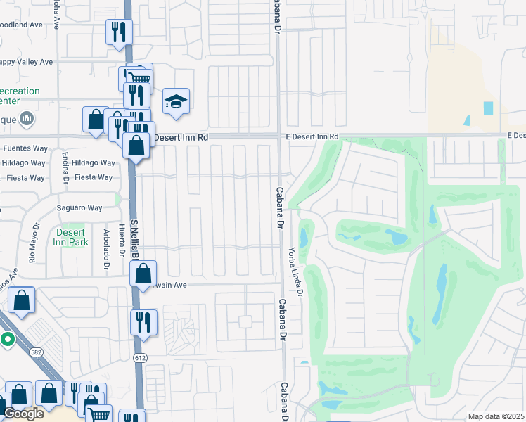 map of restaurants, bars, coffee shops, grocery stores, and more near 3478 Katmai Drive in Las Vegas
