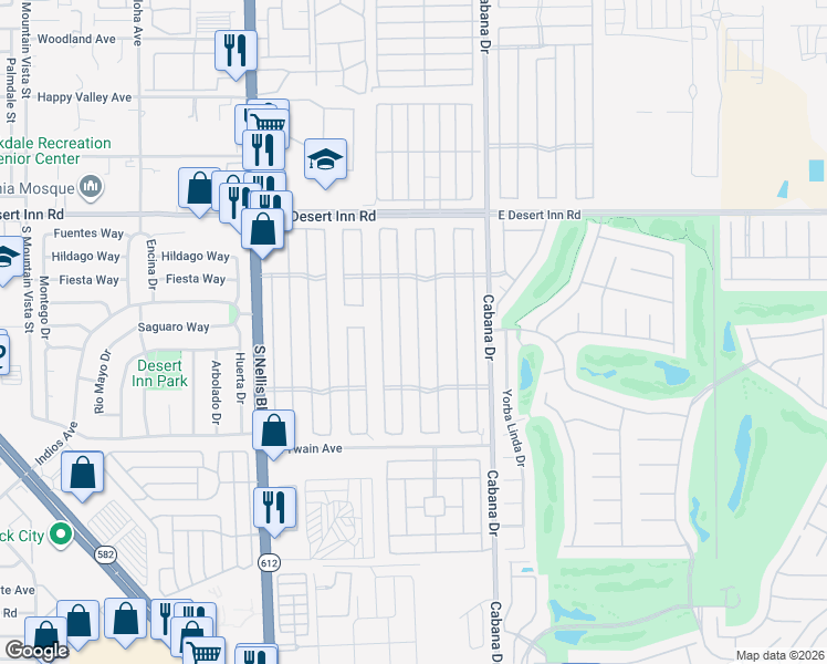 map of restaurants, bars, coffee shops, grocery stores, and more near 3473 Isle Royale Drive in Las Vegas