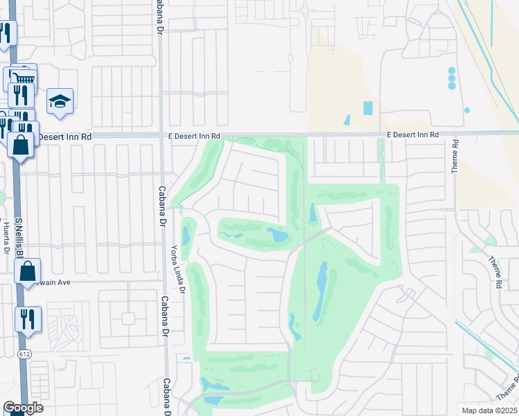 map of restaurants, bars, coffee shops, grocery stores, and more near 3507 Pointe Vedra Court in Las Vegas