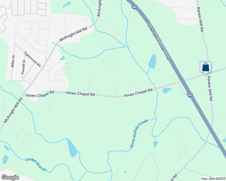map of restaurants, bars, coffee shops, grocery stores, and more near 3215 Hines Chapel Road in Greensboro