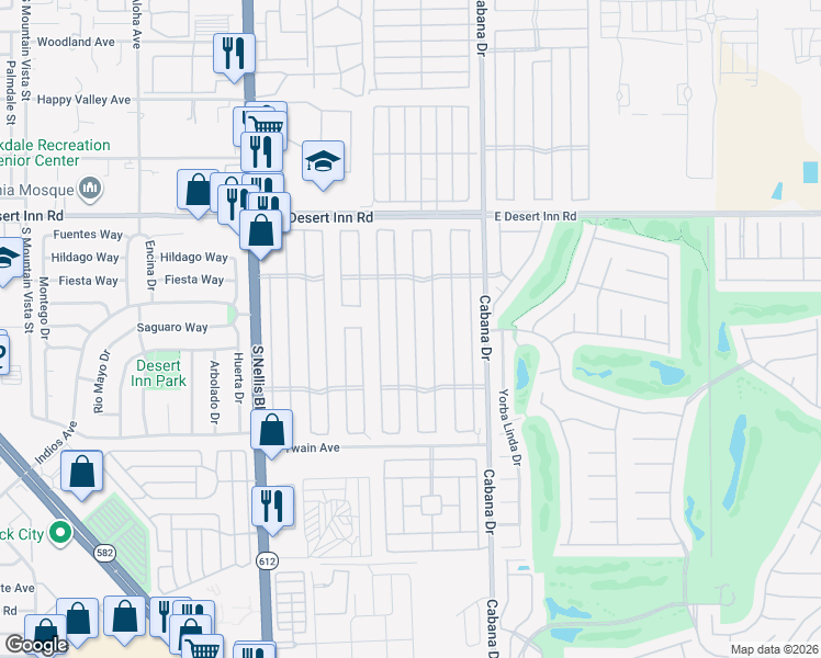 map of restaurants, bars, coffee shops, grocery stores, and more near 3473 Isle Royale Drive in Las Vegas