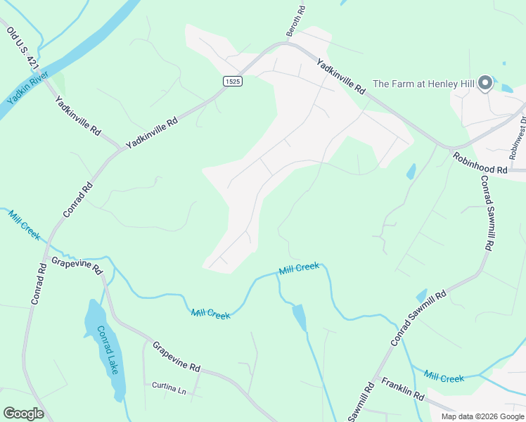 map of restaurants, bars, coffee shops, grocery stores, and more near 2149 Spring Wind Road in Pfafftown