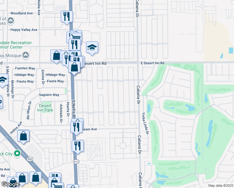 map of restaurants, bars, coffee shops, grocery stores, and more near 3461 Isle Royale Drive in Las Vegas