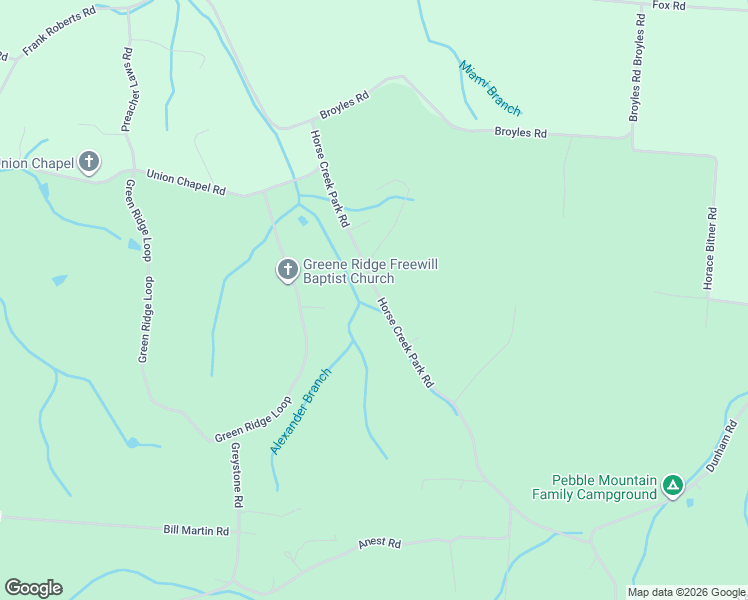 map of restaurants, bars, coffee shops, grocery stores, and more near 1034 Horse Creek Park Road in Chuckey