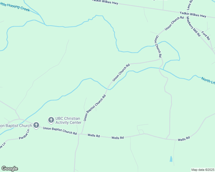 map of restaurants, bars, coffee shops, grocery stores, and more near 1557 Union Baptist Church Road in Hamptonville