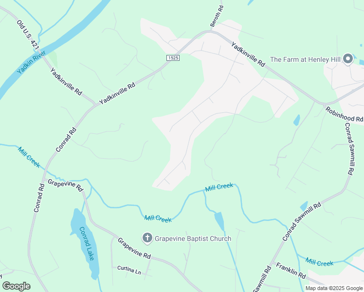 map of restaurants, bars, coffee shops, grocery stores, and more near 2149 Spring Wind Road in Pfafftown