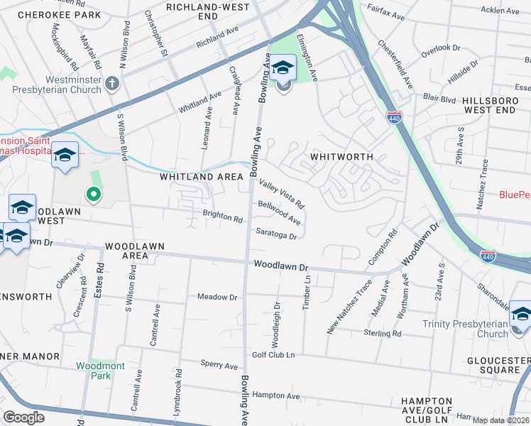 map of restaurants, bars, coffee shops, grocery stores, and more near 508 Bowling Avenue in Nashville