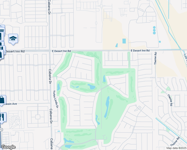 map of restaurants, bars, coffee shops, grocery stores, and more near 3490 Old Course Street in Las Vegas