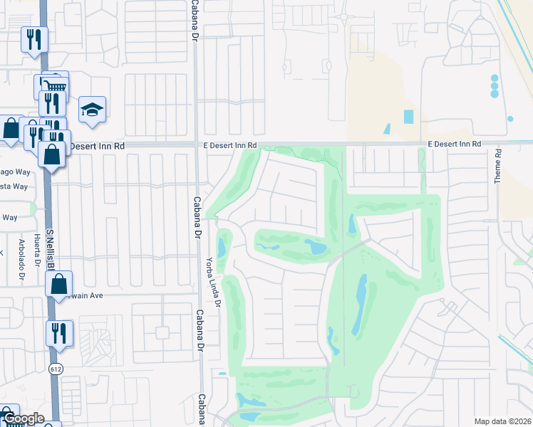 map of restaurants, bars, coffee shops, grocery stores, and more near 3508 Eagle Bend Street in Las Vegas