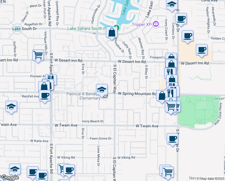 map of restaurants, bars, coffee shops, grocery stores, and more near 3484 Twilight Star Drive in Las Vegas
