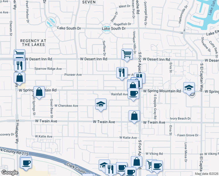 map of restaurants, bars, coffee shops, grocery stores, and more near 9585 Teton Diablo Avenue in Las Vegas