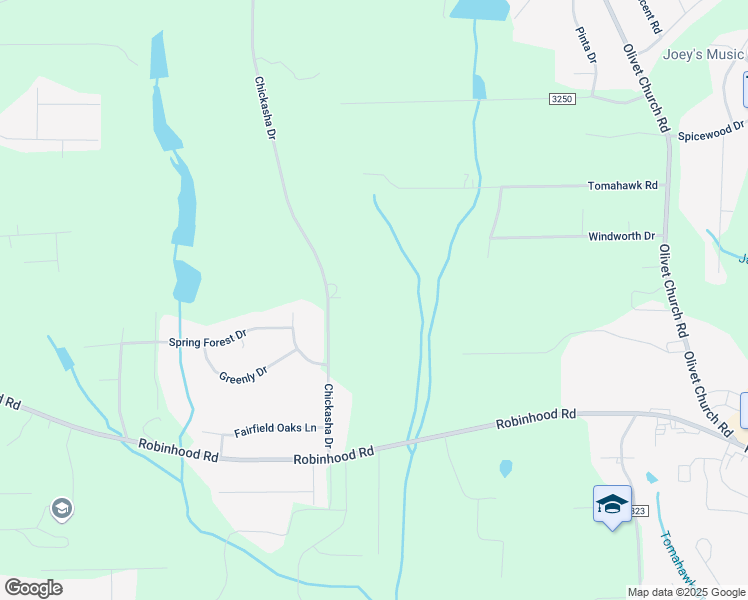 map of restaurants, bars, coffee shops, grocery stores, and more near 1405 Chickasha Drive in Forsyth County