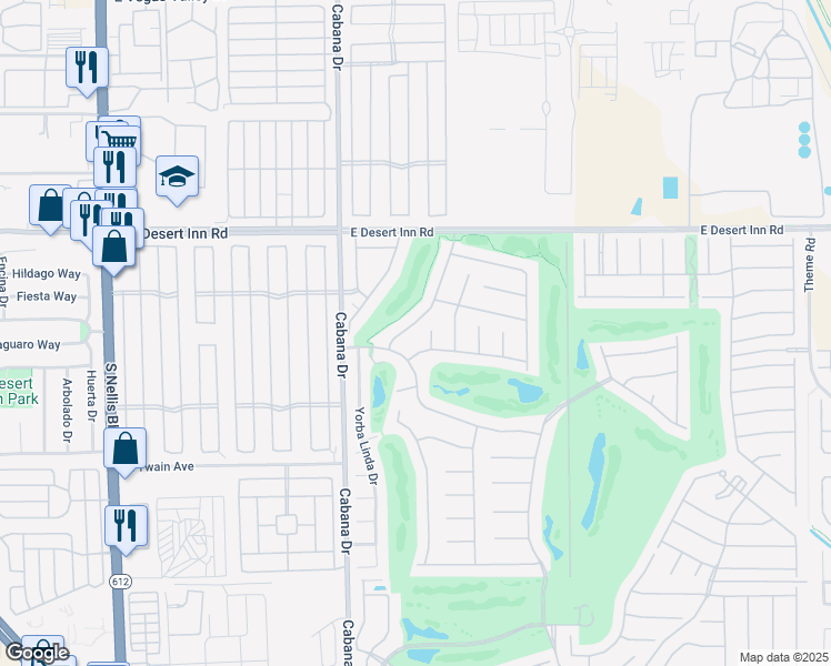 map of restaurants, bars, coffee shops, grocery stores, and more near in Las Vegas