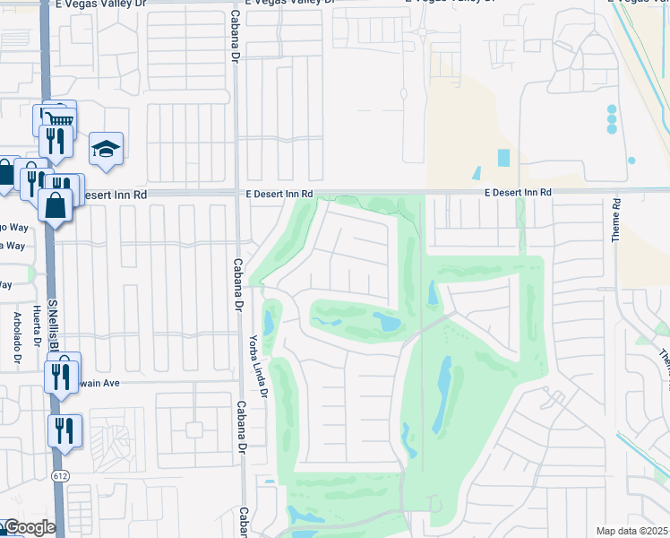 map of restaurants, bars, coffee shops, grocery stores, and more near 3508 Eagle Bend Street in Las Vegas