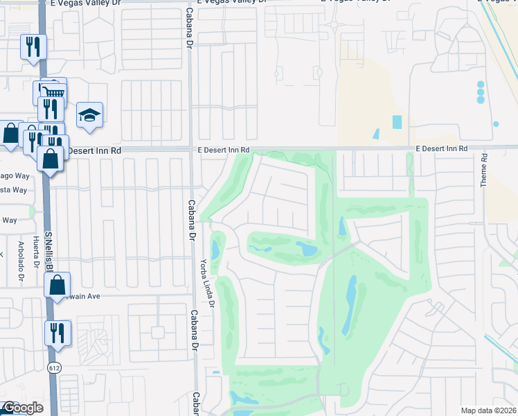 map of restaurants, bars, coffee shops, grocery stores, and more near 3508 Eagle Bend Street in Las Vegas