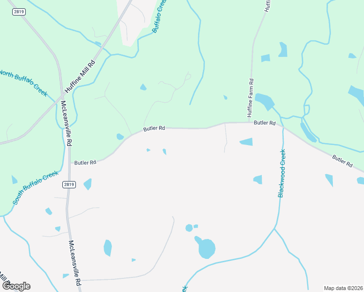 map of restaurants, bars, coffee shops, grocery stores, and more near 5876-5878 Butler Road in Gibsonville