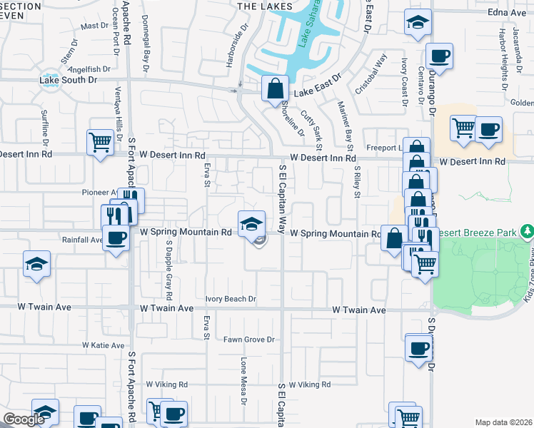 map of restaurants, bars, coffee shops, grocery stores, and more near 3451 Twilight Star Drive in Las Vegas