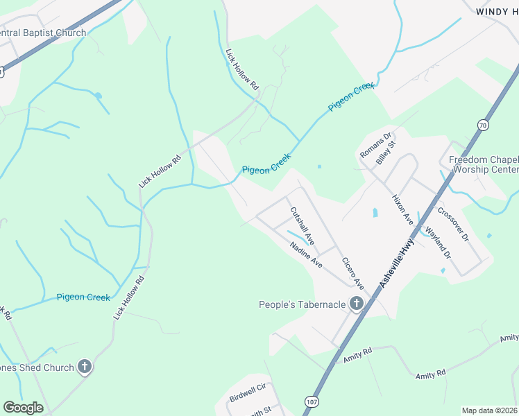 map of restaurants, bars, coffee shops, grocery stores, and more near 120 Decatur Street in Greeneville
