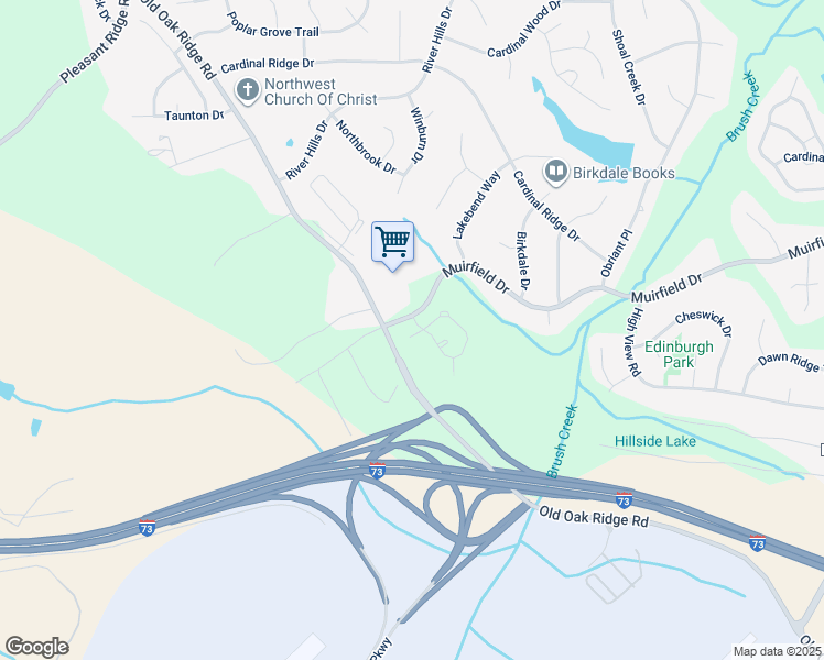 map of restaurants, bars, coffee shops, grocery stores, and more near 6600 Van Allen Circle in Greensboro