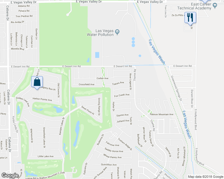 map of restaurants, bars, coffee shops, grocery stores, and more near 3447 Halter Drive in Las Vegas