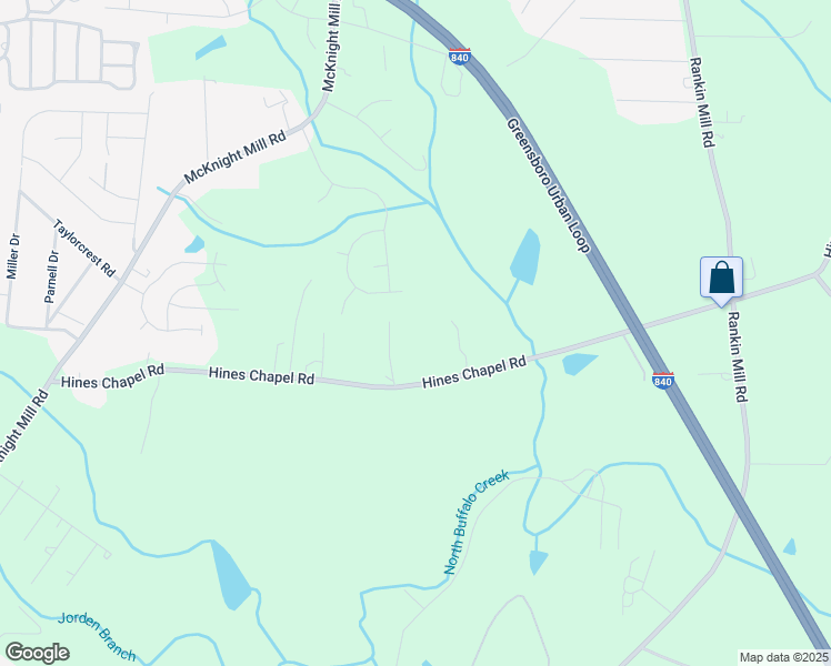 map of restaurants, bars, coffee shops, grocery stores, and more near 3223 Hines Chapel Road in Greensboro
