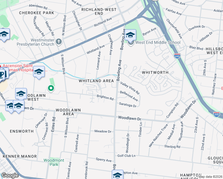 map of restaurants, bars, coffee shops, grocery stores, and more near 401 Bowling Avenue in Nashville