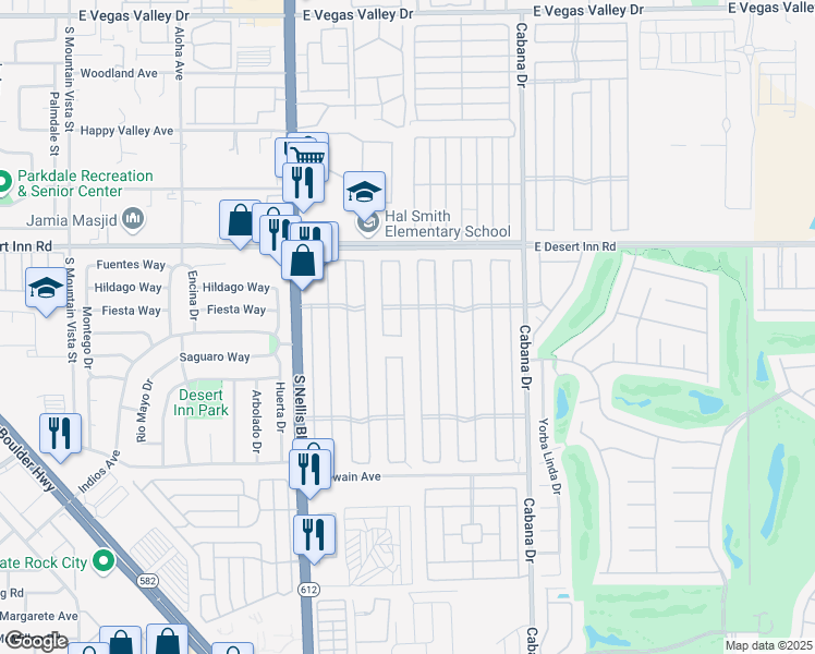map of restaurants, bars, coffee shops, grocery stores, and more near 3406 Fort Smith Drive in Las Vegas