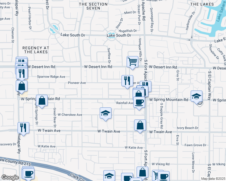 map of restaurants, bars, coffee shops, grocery stores, and more near 9593 Teton Vista Avenue in Las Vegas