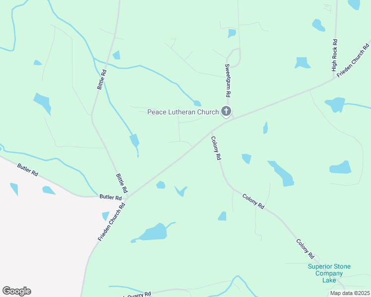map of restaurants, bars, coffee shops, grocery stores, and more near 6196 Friedens Grove Road in Gibsonville