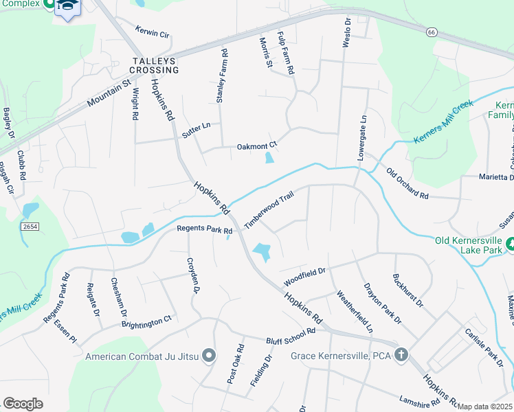 map of restaurants, bars, coffee shops, grocery stores, and more near 5917 Timberwood Trail in Kernersville