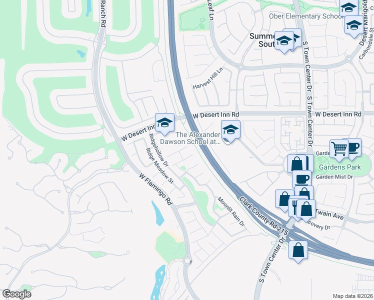 map of restaurants, bars, coffee shops, grocery stores, and more near 11046 Zarod Road in Las Vegas