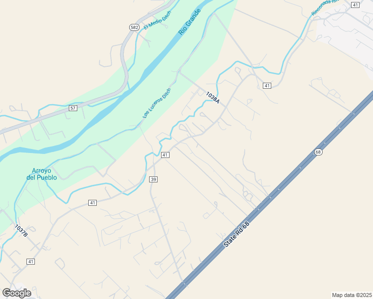 map of restaurants, bars, coffee shops, grocery stores, and more near 1037 County Road 41 in Velarde