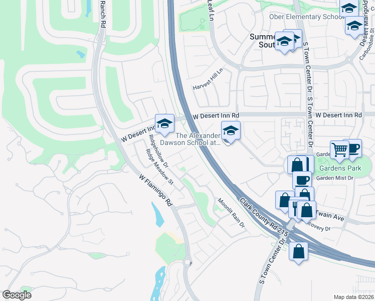 map of restaurants, bars, coffee shops, grocery stores, and more near 11046 Zarod Road in Las Vegas