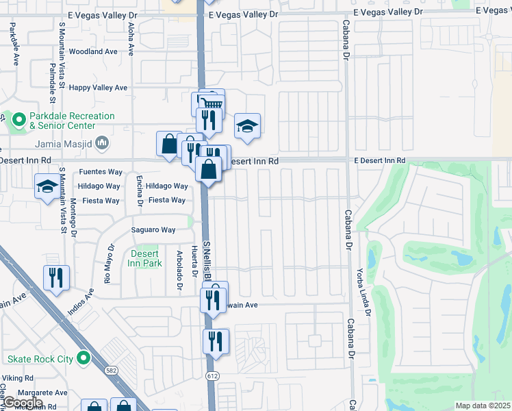 map of restaurants, bars, coffee shops, grocery stores, and more near 3391 Ewa Beach Drive in Las Vegas