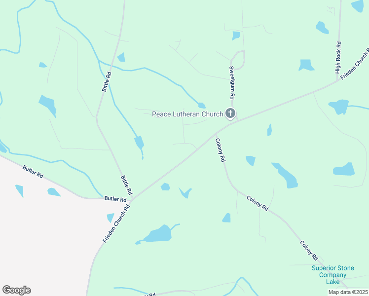 map of restaurants, bars, coffee shops, grocery stores, and more near 6196 Friedens Grove Road in Gibsonville