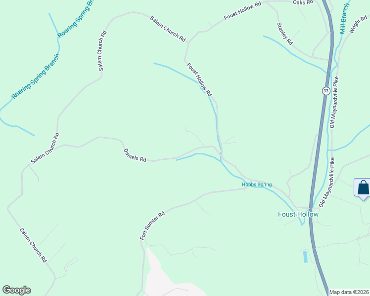 map of restaurants, bars, coffee shops, grocery stores, and more near 5703 Daniels Road in Knoxville