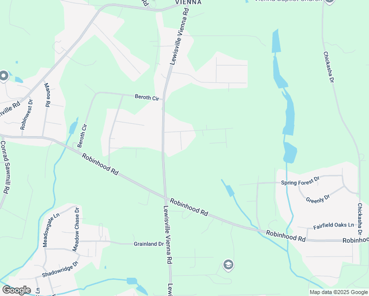 map of restaurants, bars, coffee shops, grocery stores, and more near 1501 Royal Ridge Drive in Pfafftown