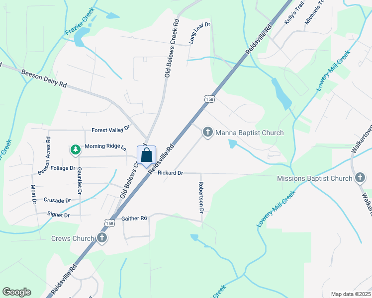 map of restaurants, bars, coffee shops, grocery stores, and more near 4325 Stokesdale Ave in Winston-Salem