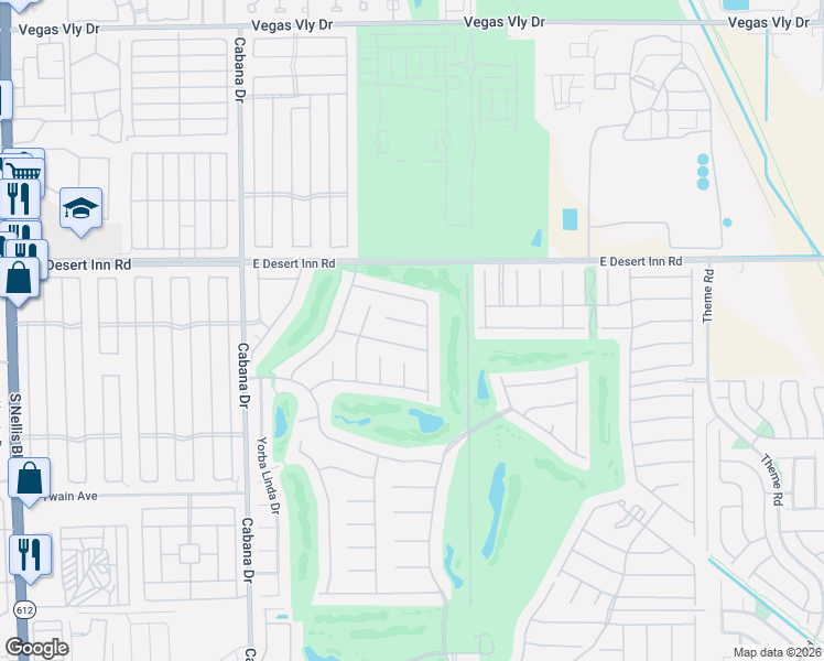 map of restaurants, bars, coffee shops, grocery stores, and more near 5691 Great Eagle Court in Las Vegas
