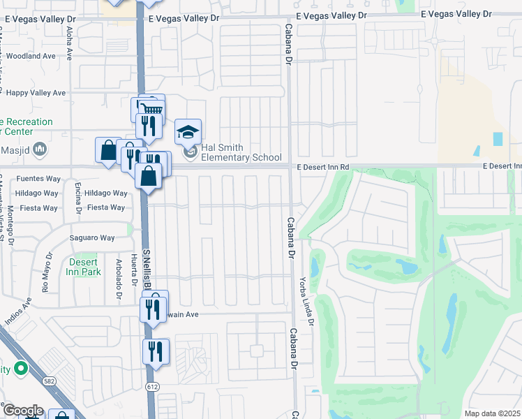 map of restaurants, bars, coffee shops, grocery stores, and more near 3392 Jewel Cave Drive in Las Vegas