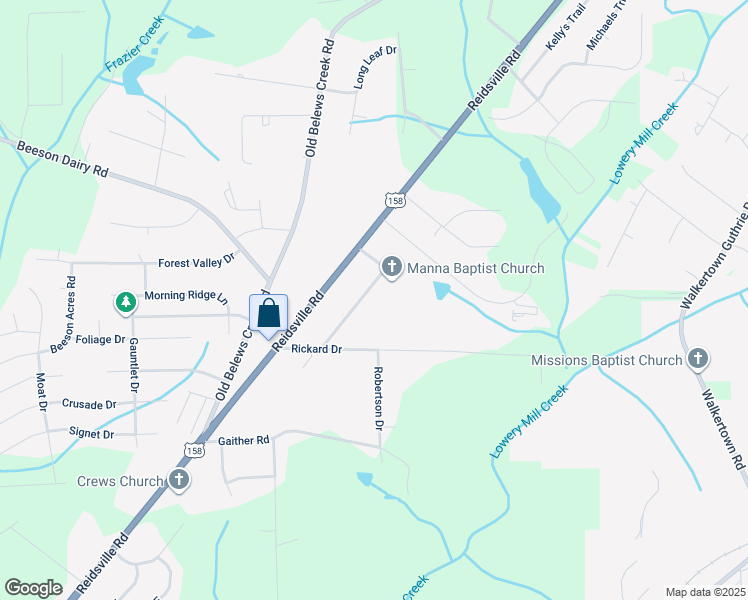 map of restaurants, bars, coffee shops, grocery stores, and more near 4332 Stokesdale Avenue in Winston-Salem