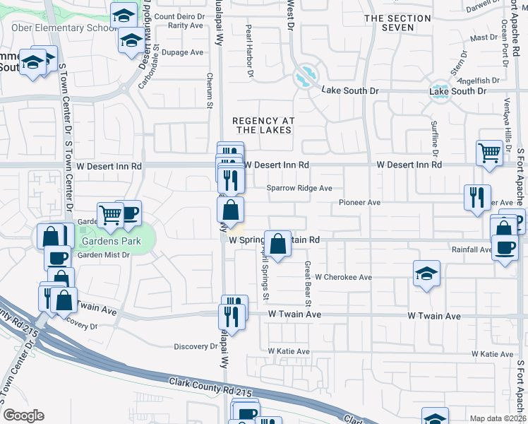 map of restaurants, bars, coffee shops, grocery stores, and more near 10082 Prairie Dove Avenue in Las Vegas