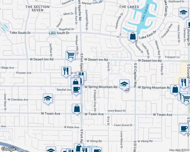 map of restaurants, bars, coffee shops, grocery stores, and more near 9309 Scenic Mountain Lane in Las Vegas