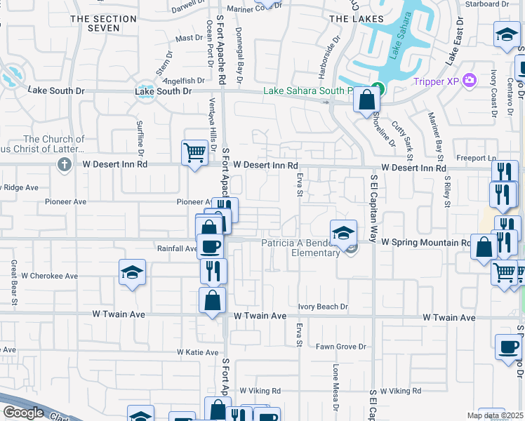 map of restaurants, bars, coffee shops, grocery stores, and more near 9309 Scenic Mountain Lane in Las Vegas