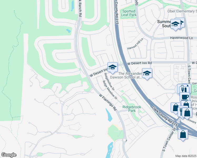 map of restaurants, bars, coffee shops, grocery stores, and more near 3410 Midnight Moon Street in Las Vegas