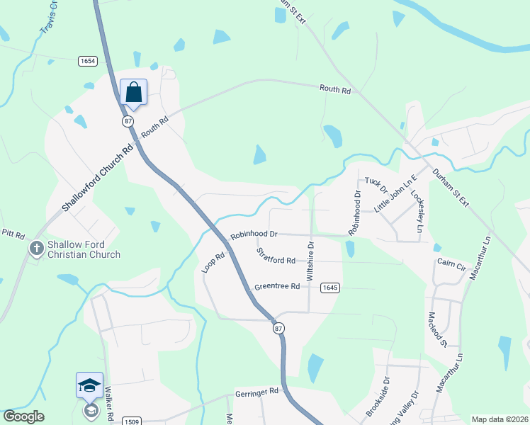 map of restaurants, bars, coffee shops, grocery stores, and more near 1869 Little John Lane West in Burlington